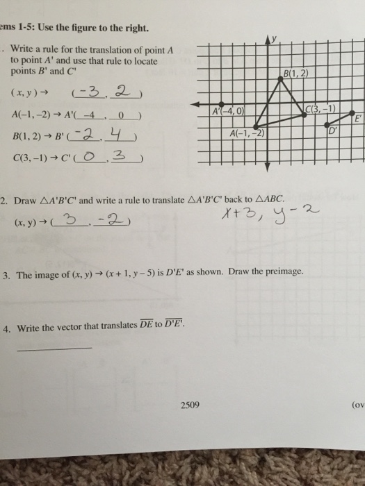 Solved Write a rule for the translation of point A to point | Chegg.com