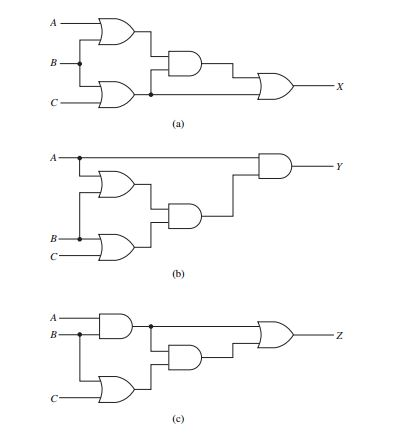 Solved 5–7. Write the Boolean equation for the circuits of | Chegg.com