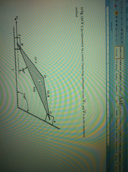 Solved Let V B Be Represented By A Vector 25mm Long Chegg