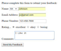Solved Create a php script feedback form which contains a | Chegg.com