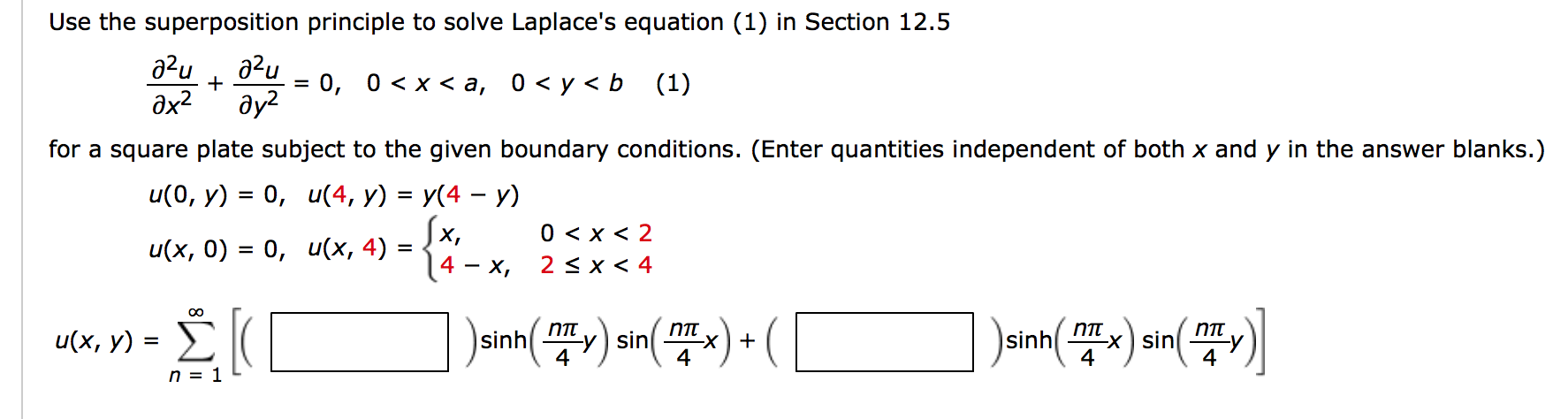 Solved please help me with this Laplace Equation. It comes | Chegg.com