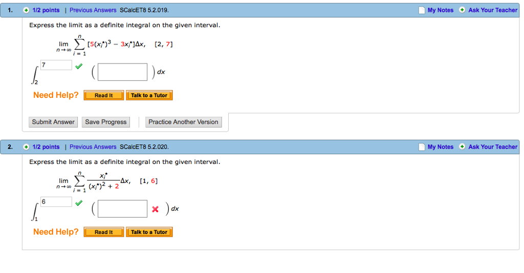 Solved Express The Limit As A Definite Integral On The Given | Chegg.com