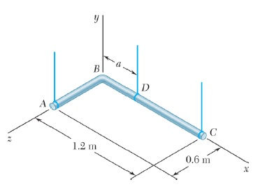 Solved Two Steel Pipes AB And BC, Each Having A Mass Per | Chegg.com