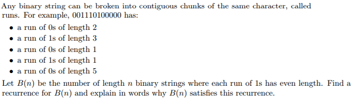Solved Any binary string can be broken into contiguous | Chegg.com
