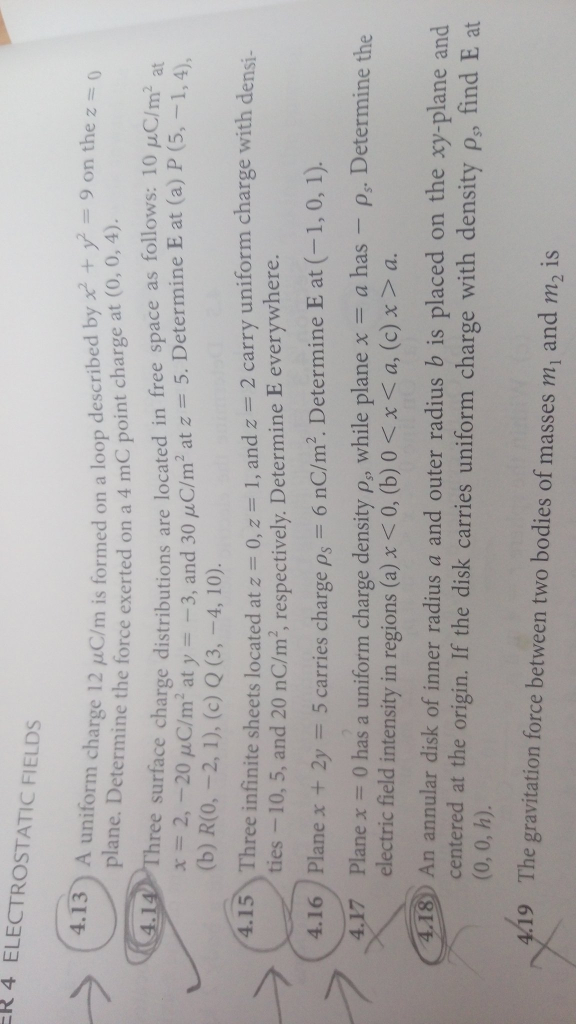 Solved A uniform charge 12 mu C/m is formed on a loop | Chegg.com