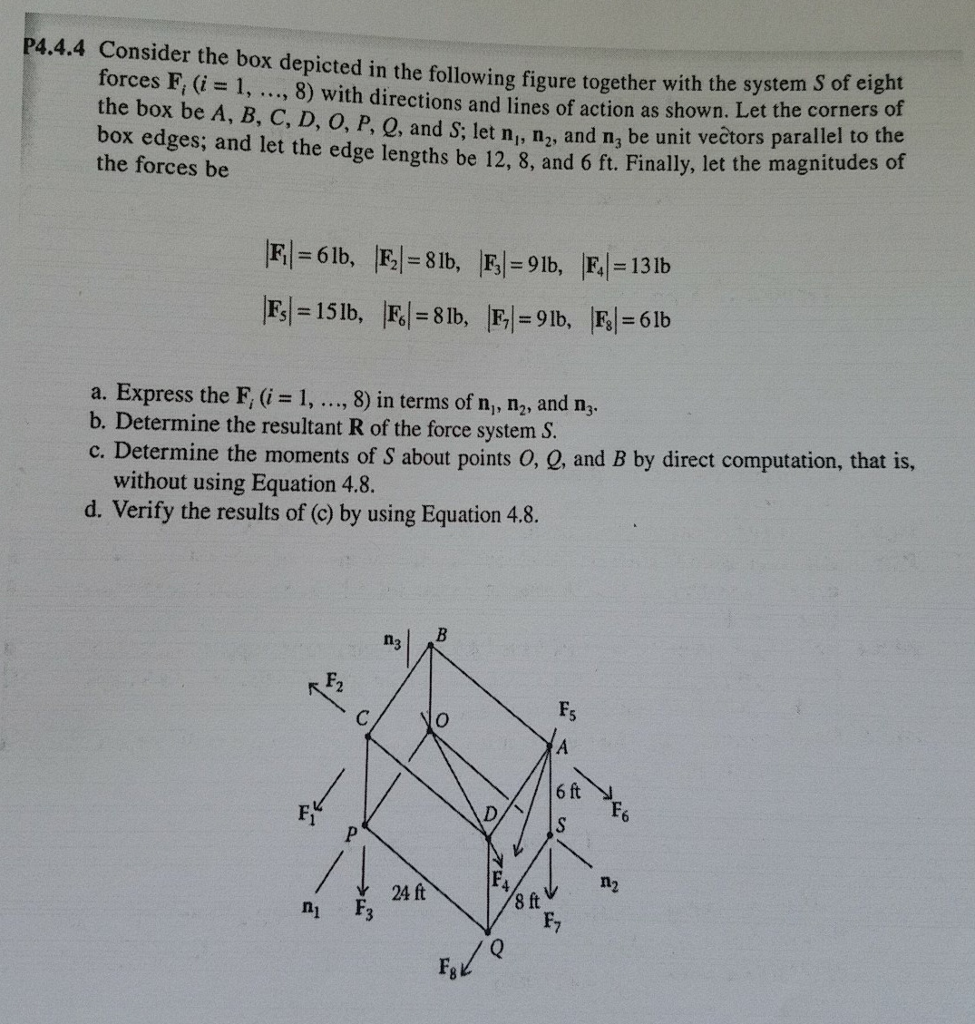 Solved P4.4.4 Consider the box depicted in the following | Chegg.com