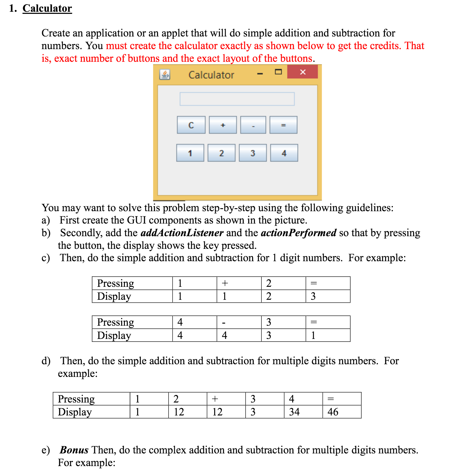 Solved Create an application or an applet that will do | Chegg.com