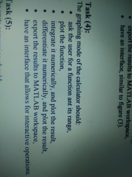 Solved task 4 should be answered in matlab gui n how to chegg