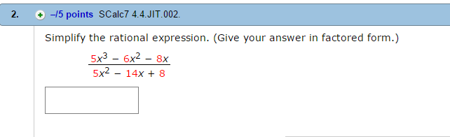 simplifying rational expressions calculator