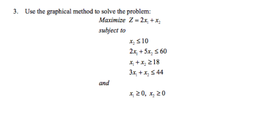 Solved Use The Graphical Method To Solve The Problem: | Chegg.com