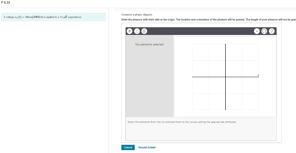 Solved P 5.33 Construct a phasor diagram. Draw the phasors | Chegg.com