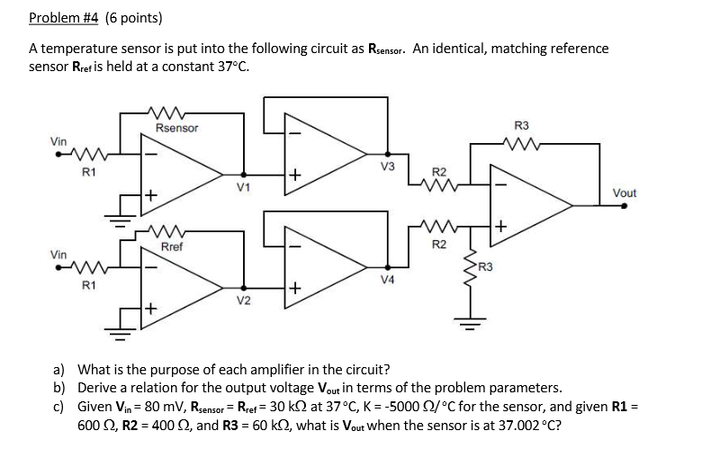 Solved Problem#4 (6 points) A temperature sensor is put into | Chegg.com