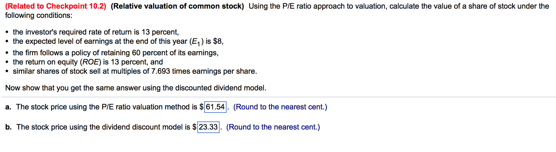 Solved Using The P E Ratio Approach To Valuation Calculate Chegg Solved Using The P E Ratio Approach To Valuation Calculate Chegg