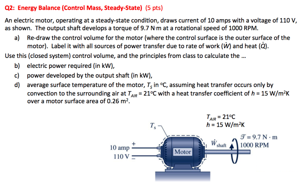 Solved Q2 Energy Balance (Control Mass, SteadyState) (5