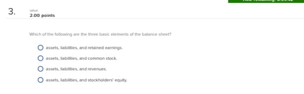 Solved Which Of The Following Are The Three Basic Elements Chegg