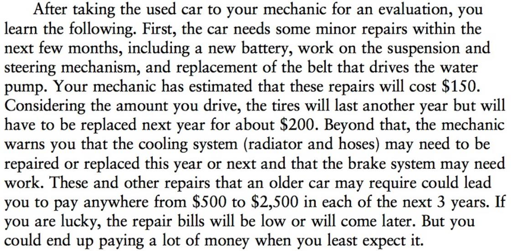 When you purchase a car, you may consider buying a | Chegg.com