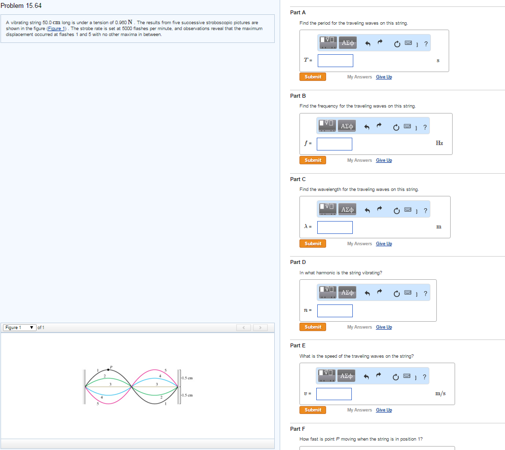 Solved A vibrating string 53.0 cm long is under a tension of