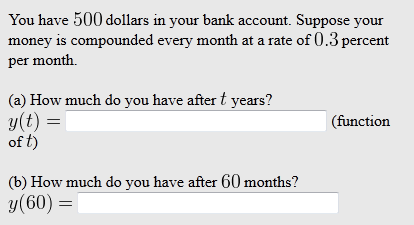 Solved You have 500 dollar in your bank account. Suppose | Chegg.com