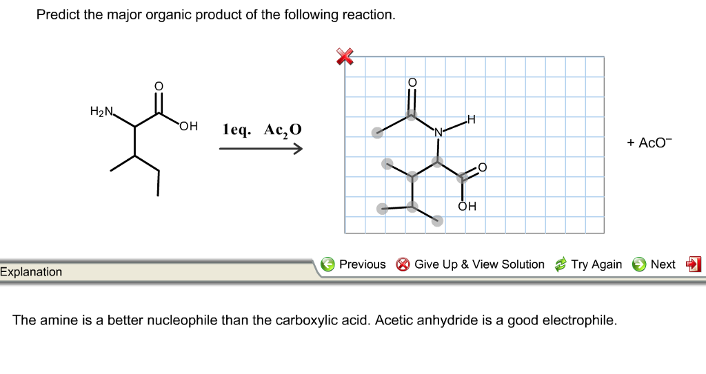 Solved Predict the major organic product of the following | Chegg.com 