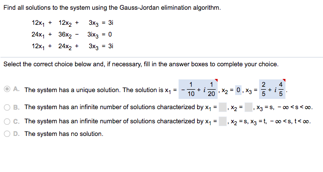 Solved Find All Solutions To The System Using The