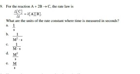 Solved For a reaction, A B+C, which of the following | Chegg.com