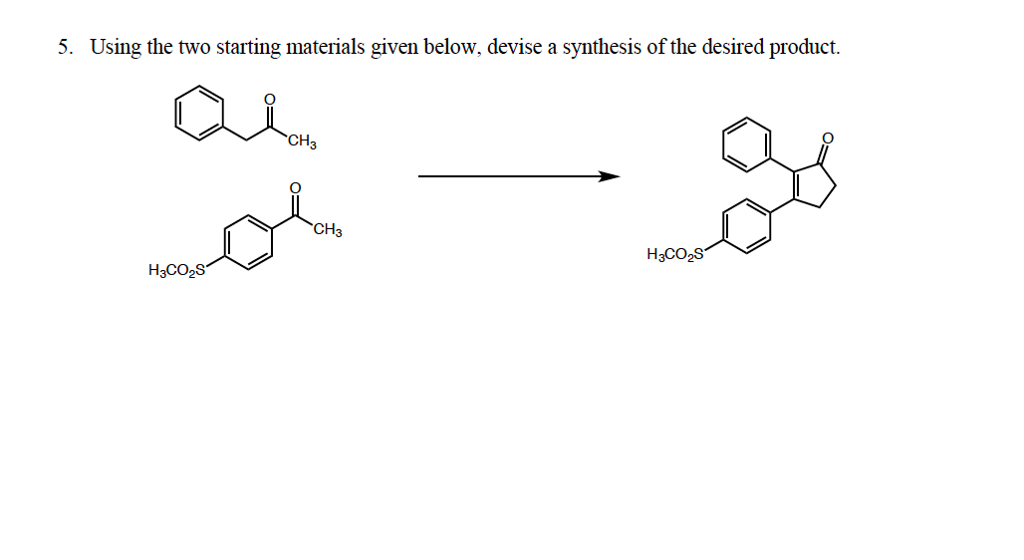 Solved Using the two starting materials given below, devise | Chegg.com