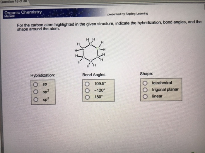 Solved For The Carbon Atom Highlighted In The Given | Chegg.com