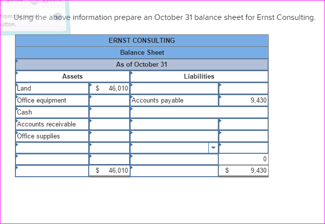 ernst consulting balance sheet