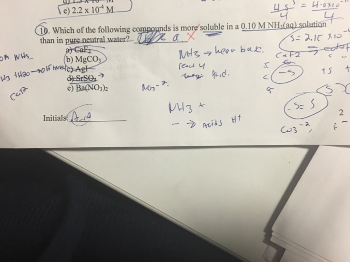 Solved Which of the following compounds is more soluble in a | Chegg.com