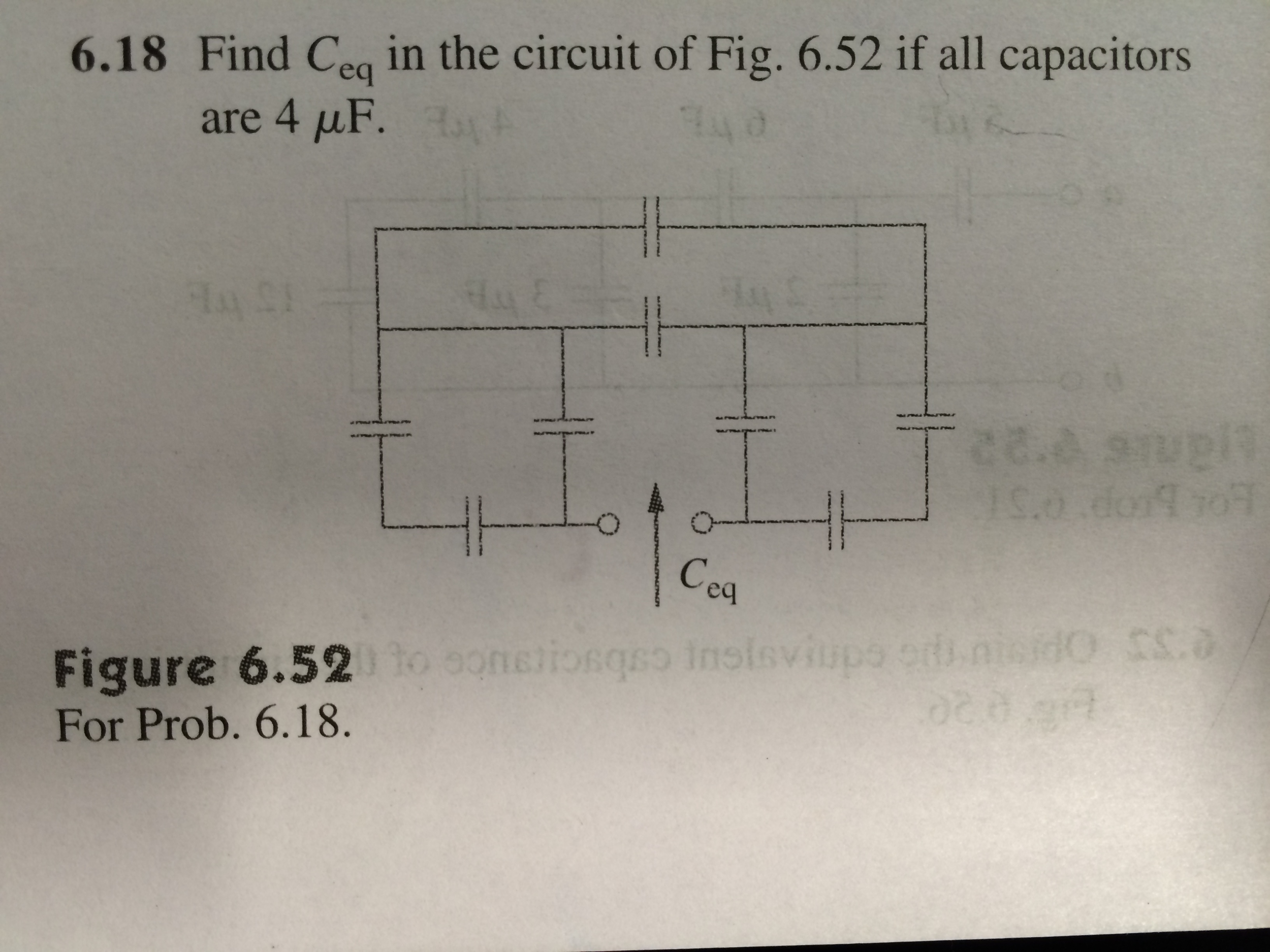Solved Find Ceq in the circuit of Fig. 6.52 if all | Chegg.com