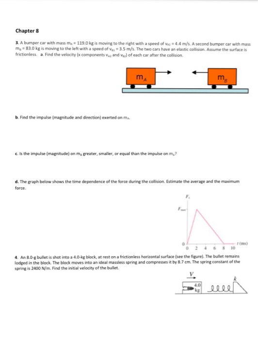 Solved A bumper car with mass m_A = 119.0 kg is moving to