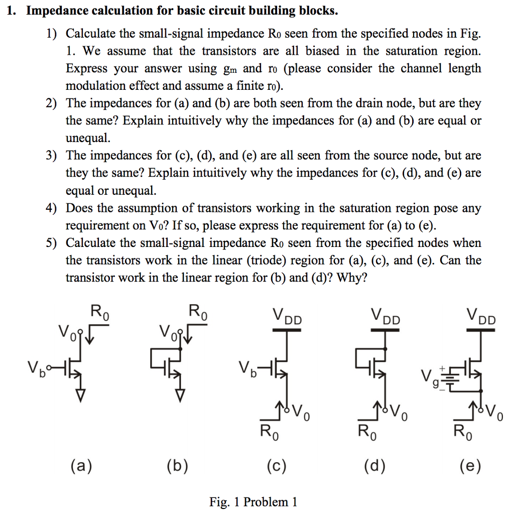 Solved Impedance calculation for basic circuit building Circuit Diagram