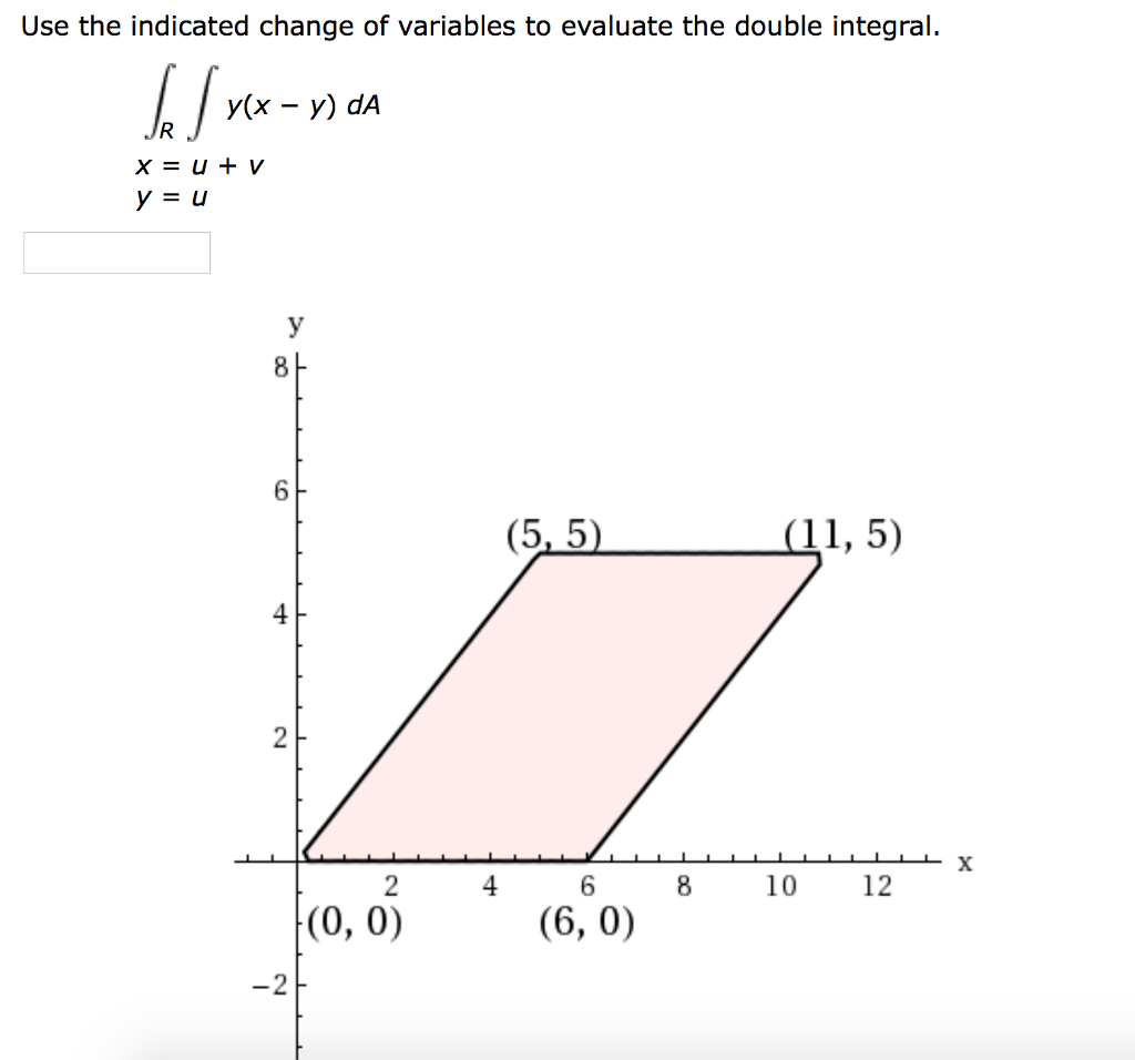 Solved Use The Indicated Change Of Variables To Evaluate The | Chegg.com