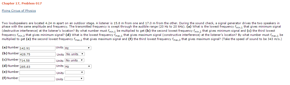 Solved Two Loudspeakers Are Located 4 24m Apart On An Chegg