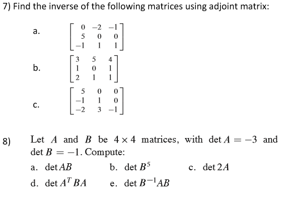adjoint of a 2x2 matrix