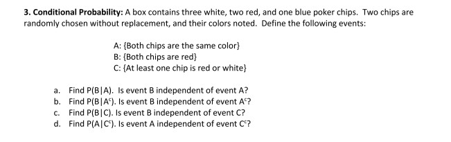 Solved 3. Conditional Probability: A box contains three | Chegg.com