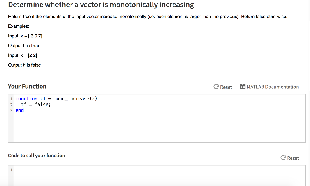 Solved Determine whether a vector is monotonically | Chegg.com