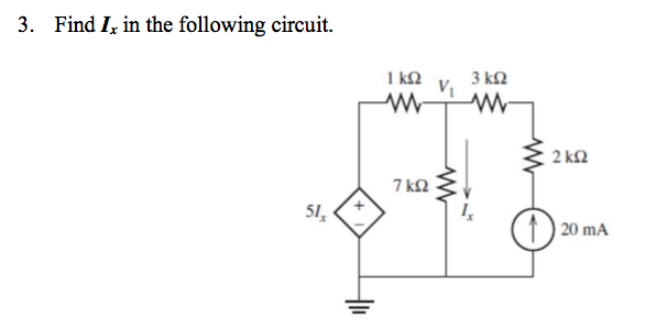 Solved Find Ix in the following circuit. | Chegg.com