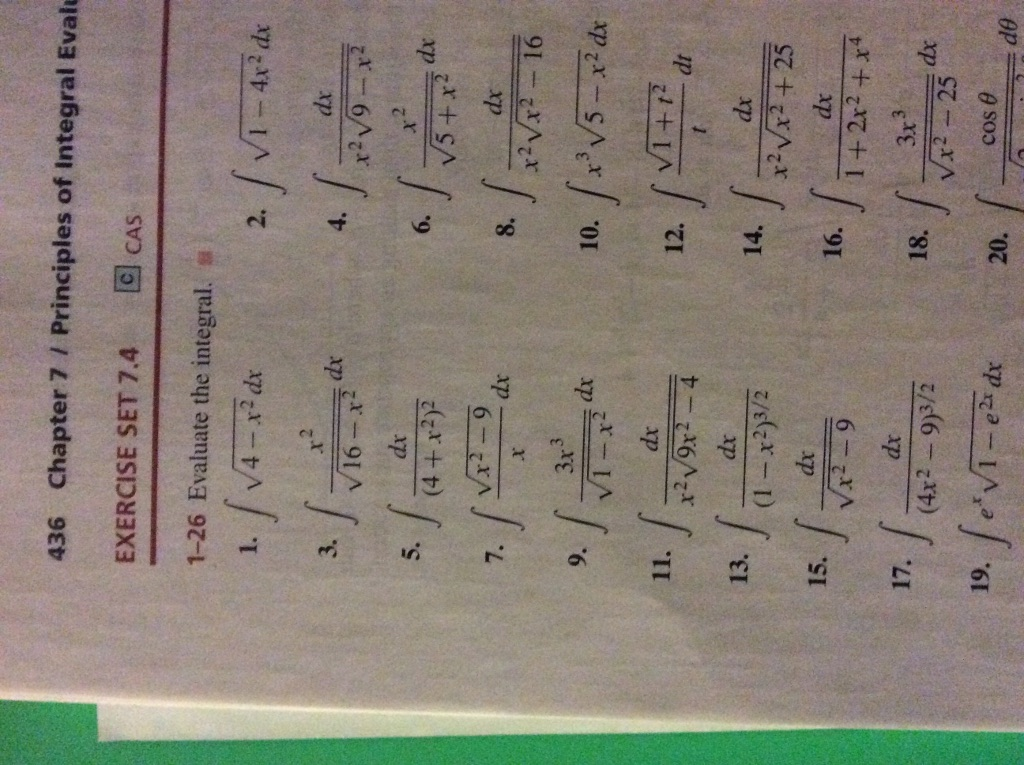 integral of 1 square root of x 2 4