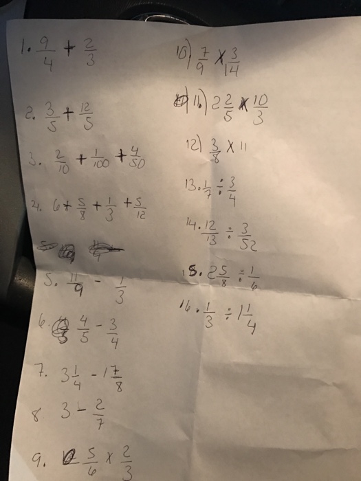 (- 2 1 2 5 12 divided 3 )- 9