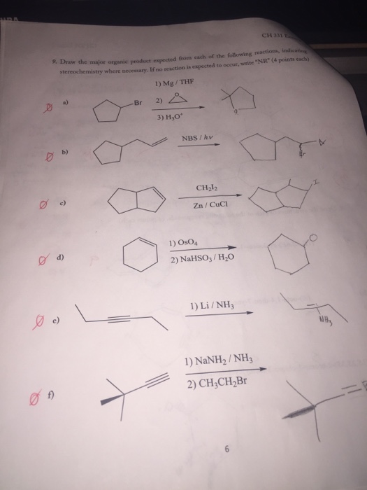 Solved Draw the major organic product expected from each of | Chegg.com