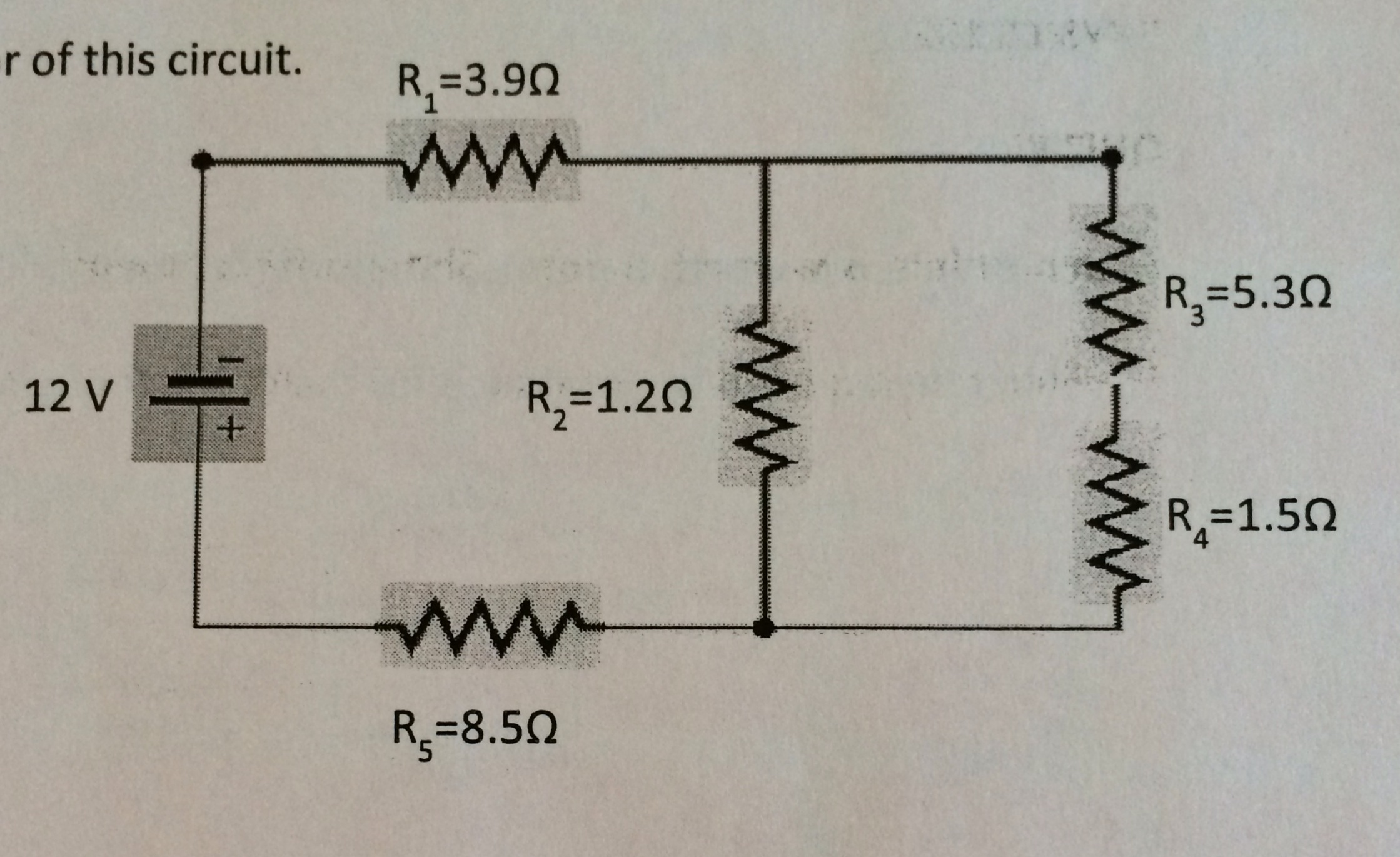 Solved Find the current passing through each resistor in the | Chegg.com