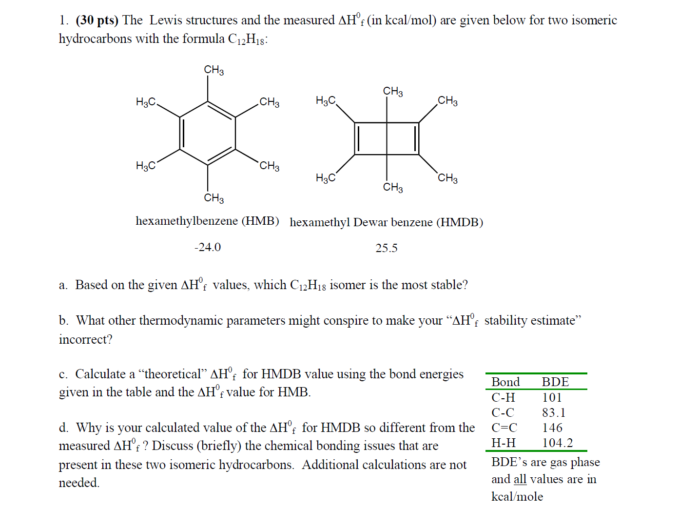 Solved The Lewis structures and the measured Delta H degree | Chegg.com