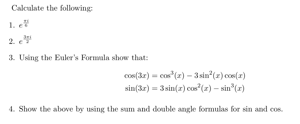 cos x euler formula