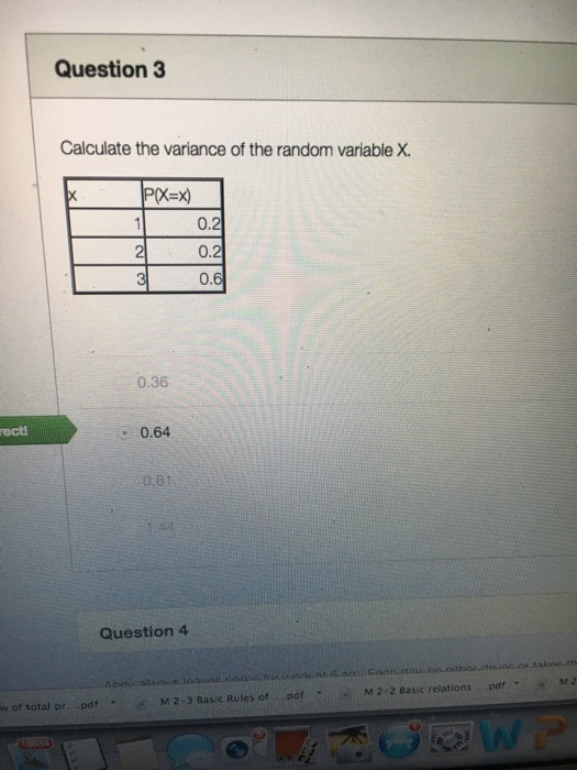 solved-calculate-the-variance-of-the-random-variable-x-chegg