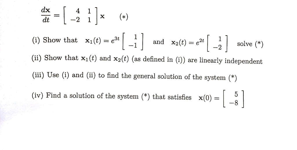 Solved Need help with a differential equation problem. Q: | Chegg.com