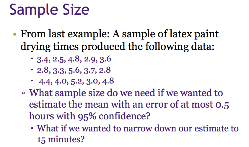 Solved From last example A sample of latex paint drying