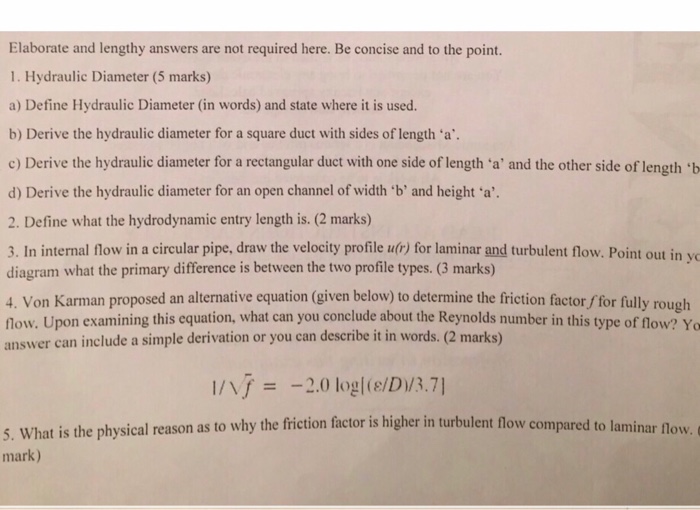 Solved Can someone answer all these fluids mechanics