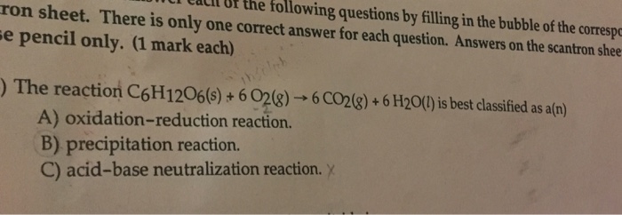 Solved The reaction C_6H_12O_6(s) + 6O_2(g) rightarrow 6 | Chegg.com