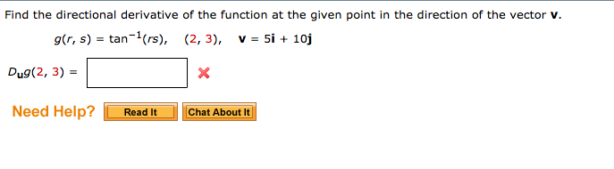 Solved Find The Directional Derivative Of The Function At